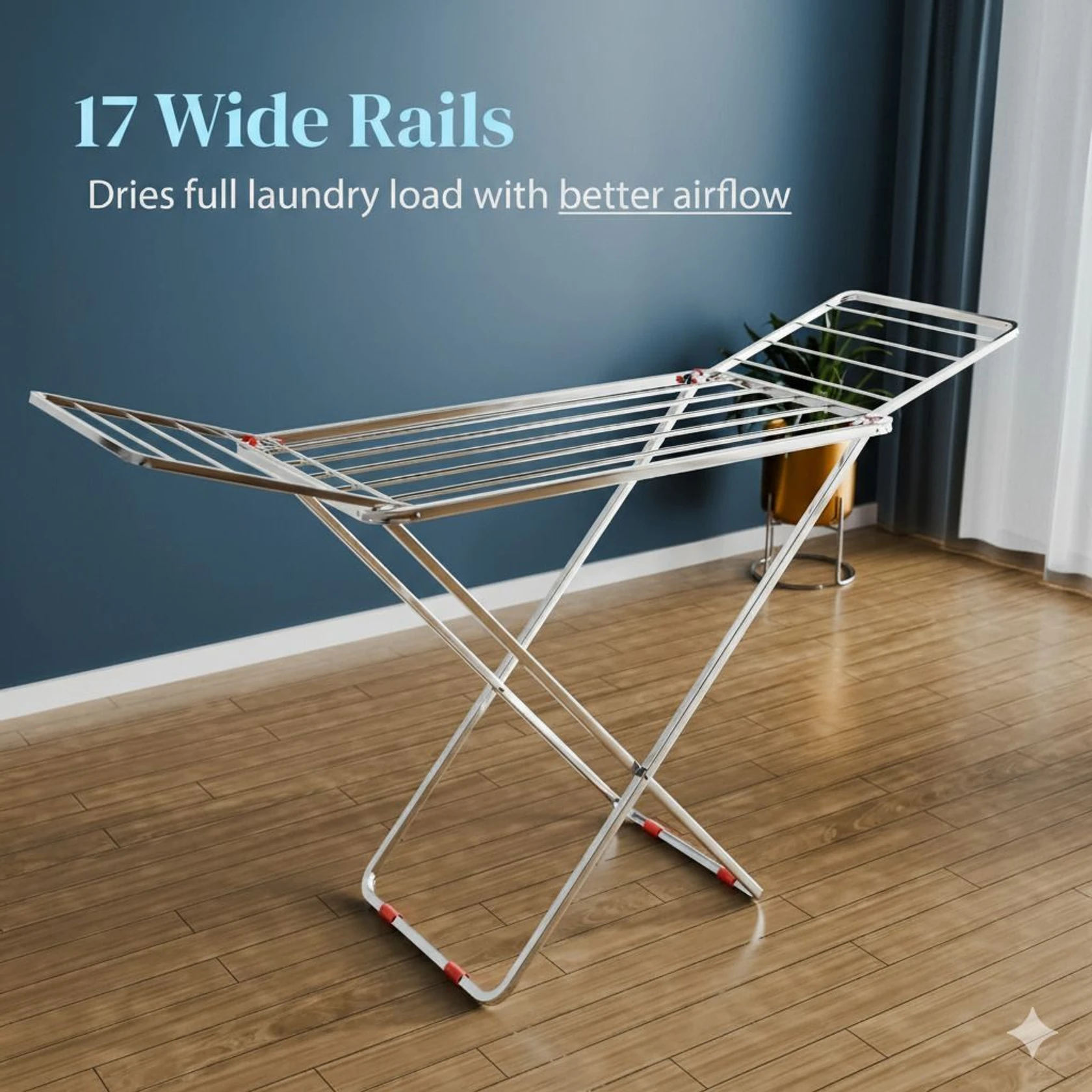 Fourtune Steel Floor Cloth Dryer Stand Cloth Dryer Stand (1 Tier)